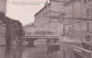 Martigues, Pont du canal St Sebastien / bridge, boat
