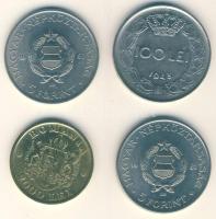 1967. 5Ft "Kossuth" (2x) + Románia 1943-46. 100L + 2000L T:2,2- Hungary 1967. 5Ft "Kossuth" (2x) + Romania 1943-46. 100 Lei + 2000 Lei C:XF,VF