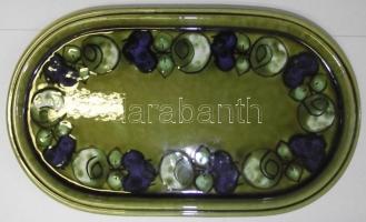 Kis mázas kerámia tálca 14x25cm