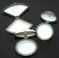 3db kézzel festett kis porcelán szelence