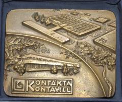 DN "Kontakta-Kontavill" a vállalat Br plakettje szign:L.Gy. eredeti tokban (10,5cm x 8cm) ...