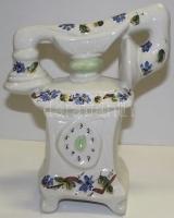 Kézzel festett olasz porcelán telefon (hajszálrepedések) / Handpainted italian chinaware phone (small cracks) 22cm
