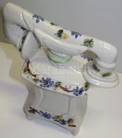 Kézzel festett olasz porcelán telefon (hajszálrepedések) / Handpainted italian chinaware phone (smal...