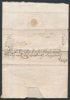 1614 Ékes magyar nyelven írt levél családi címeres viaszpecséttel / Letter in Hungarian