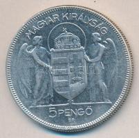1930. 5P Ag "Horthy jobbra" T:2-