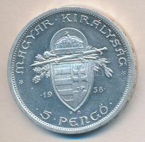 1938. 5P Ag "Szent István" T:2+