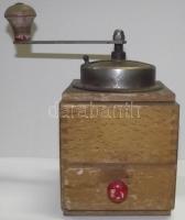 Fa és fém kávédaráló 20cm magas