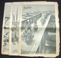 1941 Képes Vasárnap folyóirat 4db száma érdekes cikkekkel: vadászat, árvíz, militária, egyéb