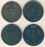 Pannónia Vezére Géza Br emlékérem szign:Sz.f. + "Strigonium" Br emlékérem (3x) 2klf T:2