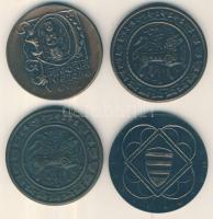 Pannónia Vezére Géza Br emlékérem szign:Sz.f. + "Strigonium" Br emlékérem (3x) 2klf T:2