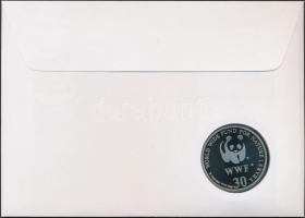 1986. "30 éves a WWF-Jaguár" ffém emlékérem érmés borítékon belize-i bélyeggel + bélyegzőv...