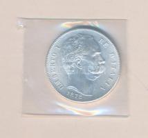Olaszország 1878R. 5L Ag I.Umberto fém hamisítványa  T:2 (k.)
Italy 1878R 5 Lire Ag "Umberto I&...