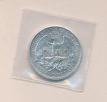 USA 1865. 1$ Ag fém fakszimile laminált fóliában T:2 USA 1865. 1 Dollar Ag facsimile in laminated foil C:XF