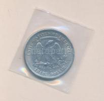 USA 1872. 1$ Ag "Trade" korabeli hamisítvány laminált fóliában T:2- USA 1872. Trade Dollar metl fake in laminated foil C:VF