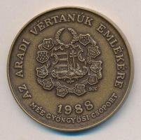 1988. "MÉE Gyöngyösi Csoport-Az Aradi Vértanúk Emlékére / Knézich Károly" Br emlékérem szign:B.GY (d=42mm) T:BU