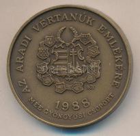 1988. "MÉE Gyöngyösi Csoport-Az Aradi Vértanúk Emlékére / Knézich Károly" Br piefort emlékérem szign:B.GY (d=42mm) T:BU