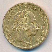 1875KB. 8Ft Au "Középcímer" (6.43g) T:2,2- /
Hungary 1875. 8 Forint-20 Frank Au "Fran...