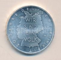 Németország 2010A. 10 Ag(925) "20 éves a német egység" T:exPP
Germany 2010A 10 Euro Ag(92...