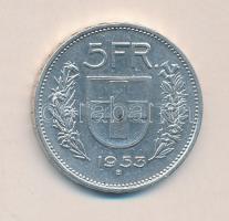 Svájc 1953B 5Fr Ag T:2- Switzerland 1953B 5 Francs Ag C:VF