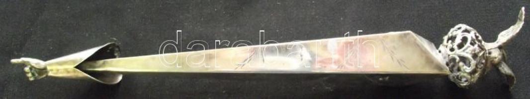 XIX. sz. jelzett ezüst tóramutató / Silver torah-reader 30 cm 99 g