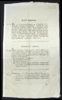 1815 Ékes magyar és német nyelven írt körözvények és hirdetmények 28 oldalas nyomtatványban. Fűzve. 28 p. 20x30 cm