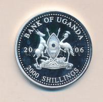 Uganda 2006. 2000Sh Ag "Futball hírességei - Hollandia 1990-es évek" T:PP Uganda 2006. 2000 Shilling Ag "Hall of Fame of football-Netherlands 1990s" C:PP
