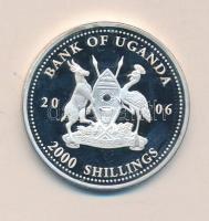 Uganda 2006. 2000Sh Ag "Futball hírességei - Olaszország 1990-es évek" T:PP Uganda 2006. 2000 Shilling Ag "Hall of Fame of football-Italy 1990s" C:PP