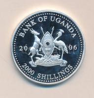 Uganda 2006. 2000Sh Ag "Futball hírességei - Olaszország 1960-as évek" T:PP Uganda 2006. 2000 Shilling Ag "Hall of Fame of football-Italy 1960s" C:PP