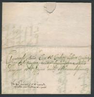 1624 Ex offo levél az Egri püspökség földügyletével kapcsolatban Ondrejovics János aláírással és címeres viaszpecséttel