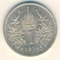 Ausztria 1914. 1K Ag T:2 Austria 1914. 1 Corona Ag C:XF