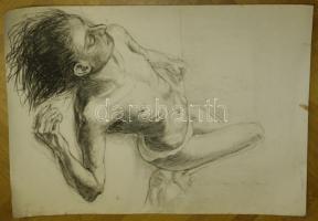 Jelzés nélküli akt szénrajz. 50x70 cm