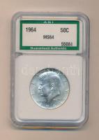 USA 1964. 1/2$ Ag "Kennedy" eredeti bontatlan plasztik tokban  T:UNC
USA 1964. 1/2 Dollar ...