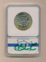 USA 1968D. 1/2$ Ag "Kennedy" eredeti bontatlan plasztik tokban T:UNC/MS-67 USA 1968D. 1/2 Dollar Ag "Kennedy" in authentic plastic case C:UNC/MS-67