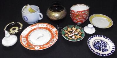 Nagy korondi kerámia és porcelán tétel / mixed chinaware lot
