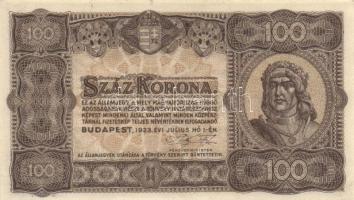 1923. 100K nyomdahely jelölés nélkül (3x) T:II+,II