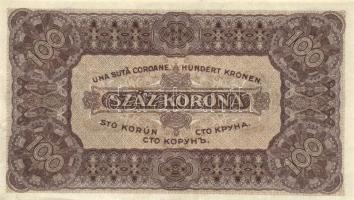 1923. 100K (5x) nyomdahely jelölés nélkül és egy jelöléssel  T:I-,II