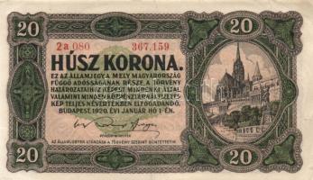 1920. 20K sorszám között pont (3x) T:II,II-