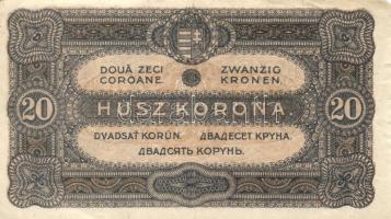 1920. 20K sorszám között nincs pont (3x), egyik nagyon alacsony sorozatszámú T:II,II-