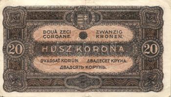 1920. 20K sorszám között nincs pont (3x), egyik nagyon alacsony sorozatszámú T:II,II-