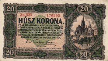 1920. 20K sorszám között nincs pont (3x), egyik nagyon alacsony sorozatszámú T:II,II-