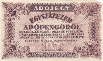 1946. 100.000AP fehér papíron (4x) T:II