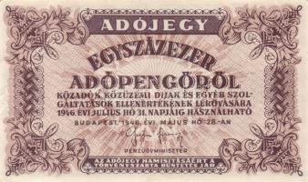 1946. 100.000AP fehér papíron (4x) T:II