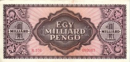 1946. 1.000.000.000P (2x) nagyon eltérő színárnyalatok T:II,II-