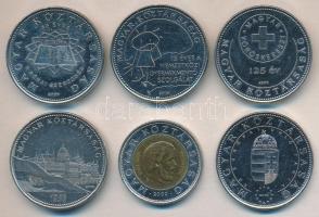 2002. 100Ft "Kossuth" + 2004-2007. 50Ft 5db klf emlékverete T:2