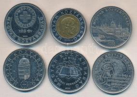 2002. 100Ft "Kossuth" + 2004-2007. 50Ft 5db klf emlékverete T:2