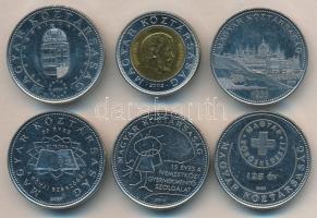 2002. 100Ft "Kossuth" + 2004-2007. 50Ft 5db klf emlékverete T:2