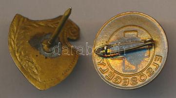 ~1900 "Kecskeméti Polgári Dalkör" zászlószeg + zománcozott "elsősegély" jelvény ...