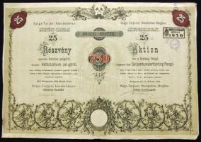1936. Salgó-Tarjáni Kőszénbánya Részvény-Társulat részvénye 750P-ről szelvényekkel