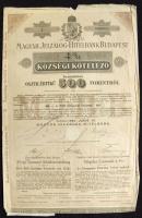 1895. Magyar Jelzálog-Hitelbank 4% községi kötelezõ 500Ft-ról szelvényekkel