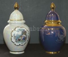 2db dekoratív porcelán üvegcse 10cm magas